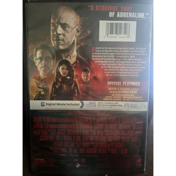 Bloodshot DVD + Digital Starring Vin Diesel - Picture 2 of 2